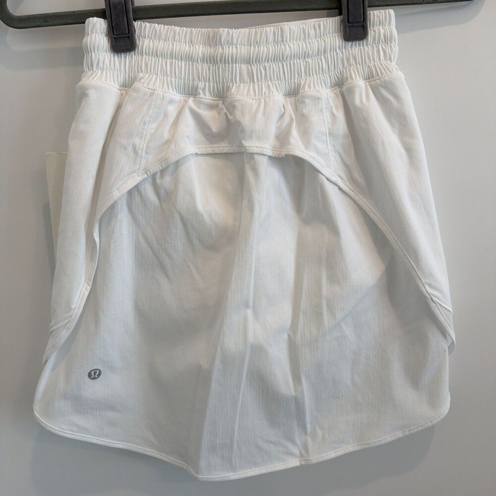 NWT Lululemon Sz 2 Long Hotty Hot HR High-Rise White Athletic Skirt Skort Tennis - Picture 4 of 16
